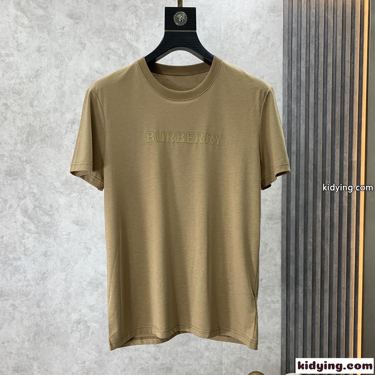 ベーシック ロゴ クルーネック 半袖 コットンTシャツ バーバリー Tシャツ コピー-0