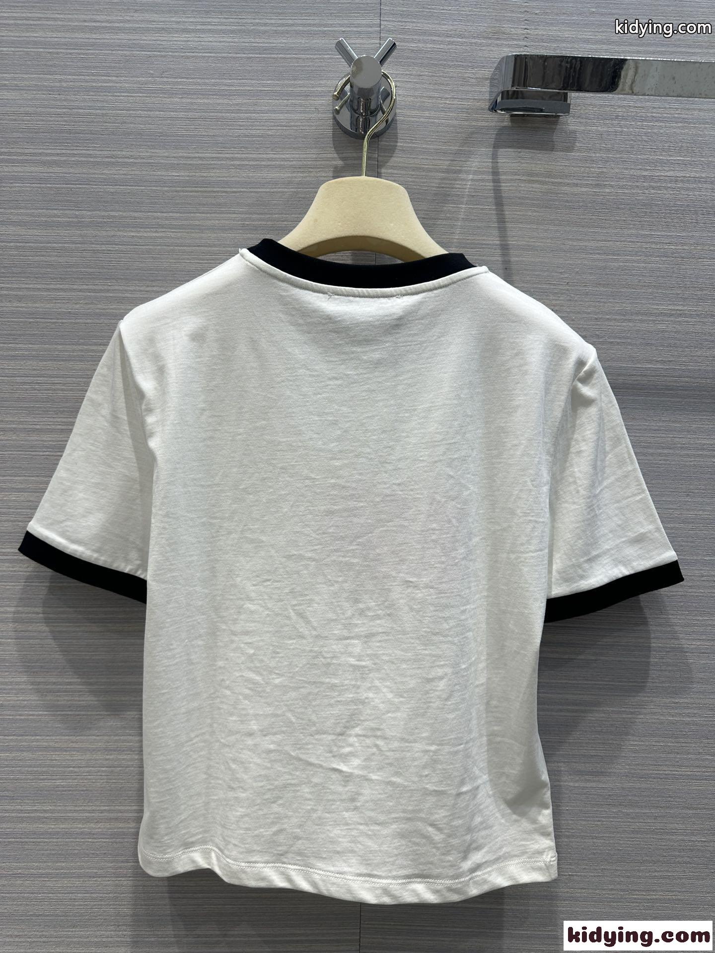 人気 ロゴ コットン 半袖Tシャツ ミュウミュウ Tシャツ コピー ホワイト-4