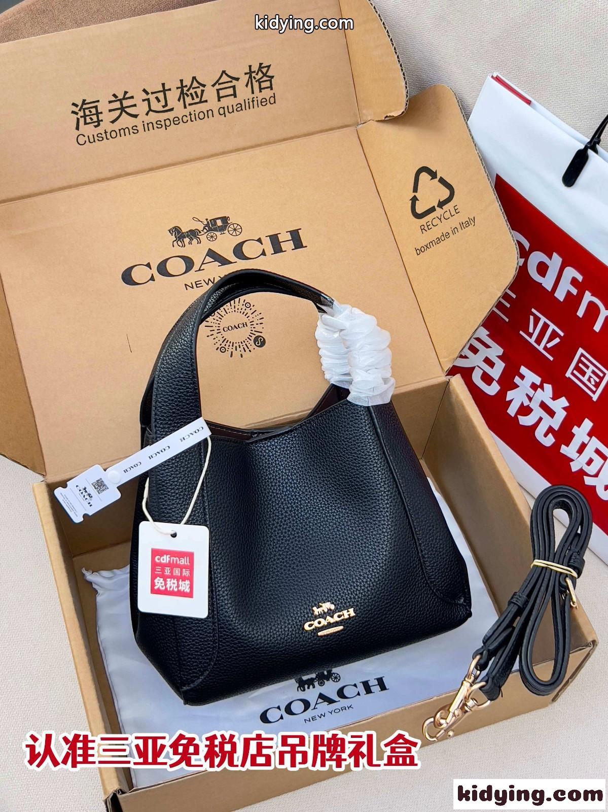 カジュアル グレインレザー コーチ バッグ スーパーコピー ショルダーバッグ ブラック-1