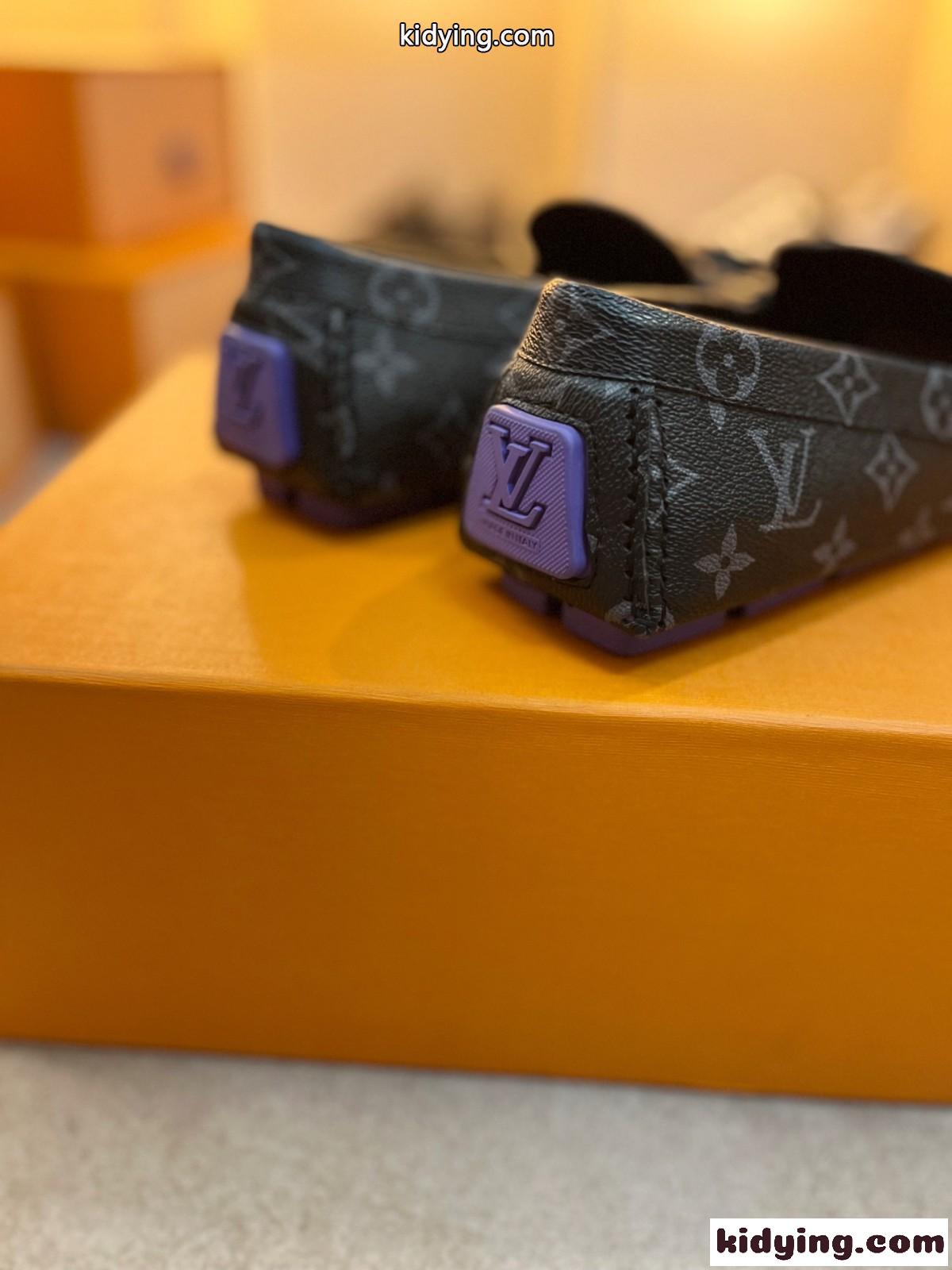 LV ドライバー・ライン ローファー ルイ・ヴィトン スーパーコピー モカシン パープル-3