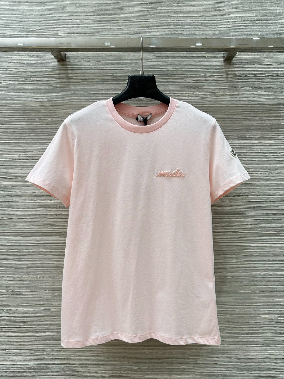 お洒落 モンクレール Tシャツ コピー 定番 ロゴ コットンTシャツ クルーネック ブラック-2
