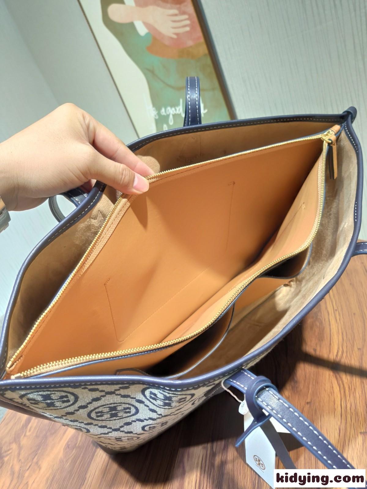 ペリー トートバッグ トリー バーチ バッグ コピー ラージサイズ 人気 レディース カバン Tモノグラム ジャガード-4