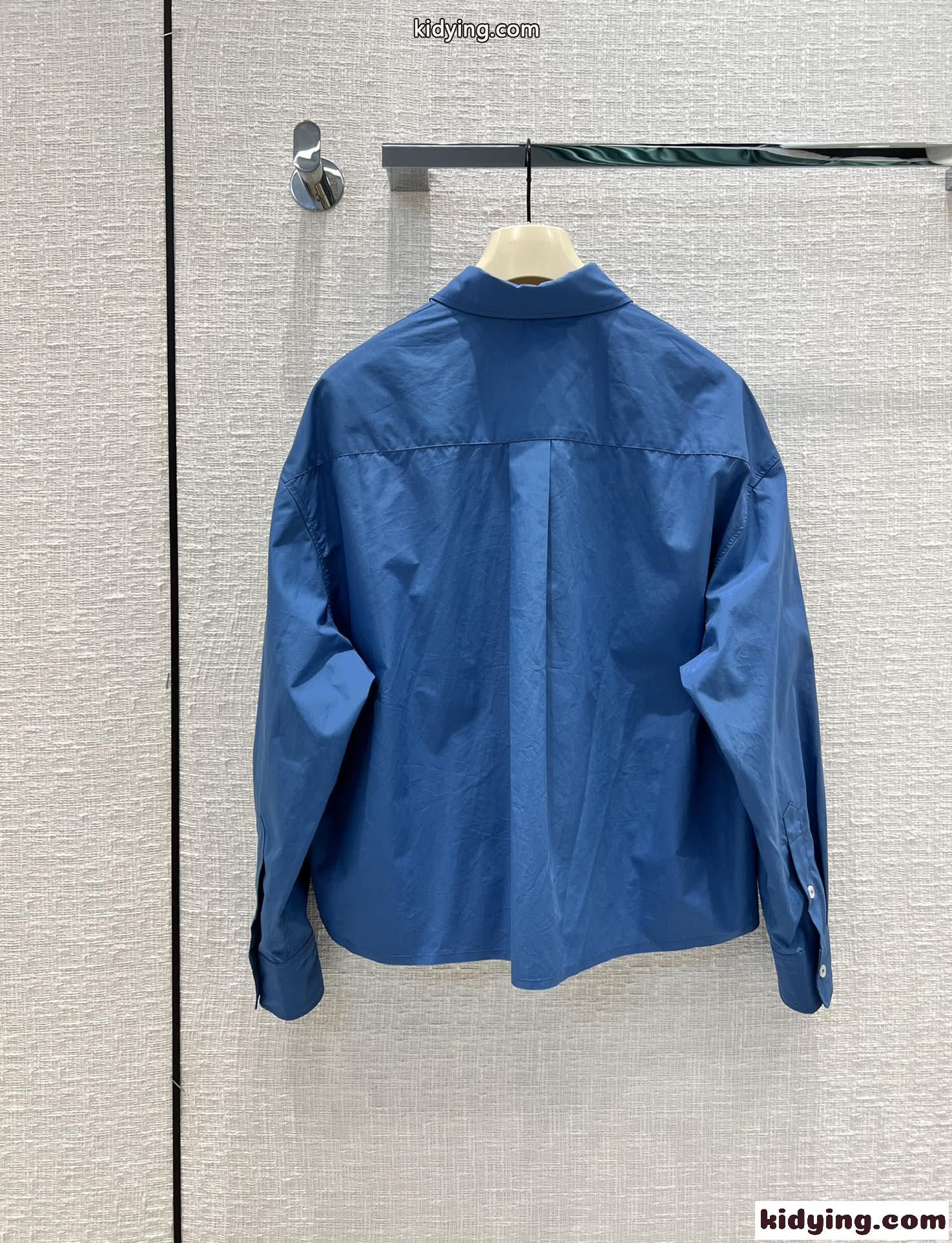 人気 おすすめ レディース ロゴ 刺繍 コットン ミュウミュウ シャツ コピー 長袖 カジュアル おしゃれ 2色-5