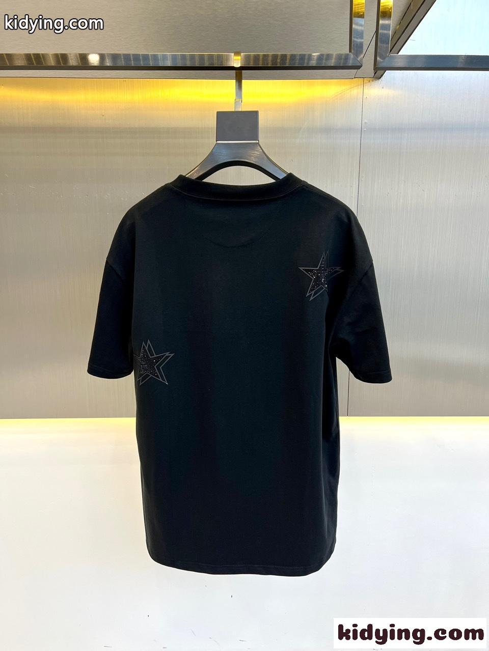 着心地いい コットン クルーネック ジバンシィ Tシャツ コピー 半袖Tシャツ ブラック-4