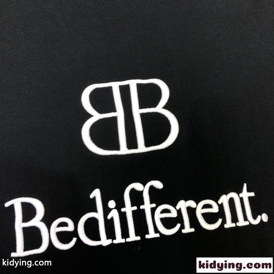 バレンシアガ Tシャツ コピー クルーネック BB刺繍 ロゴ 半袖Tシャツ-4