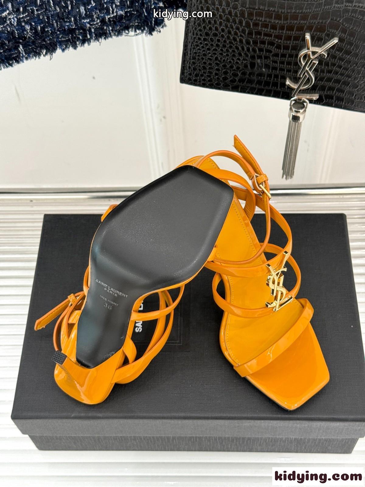 スタイルアップ YSL カサンドラ サンダル イヴ・サンローラン スーパーコピー イエロー-3
