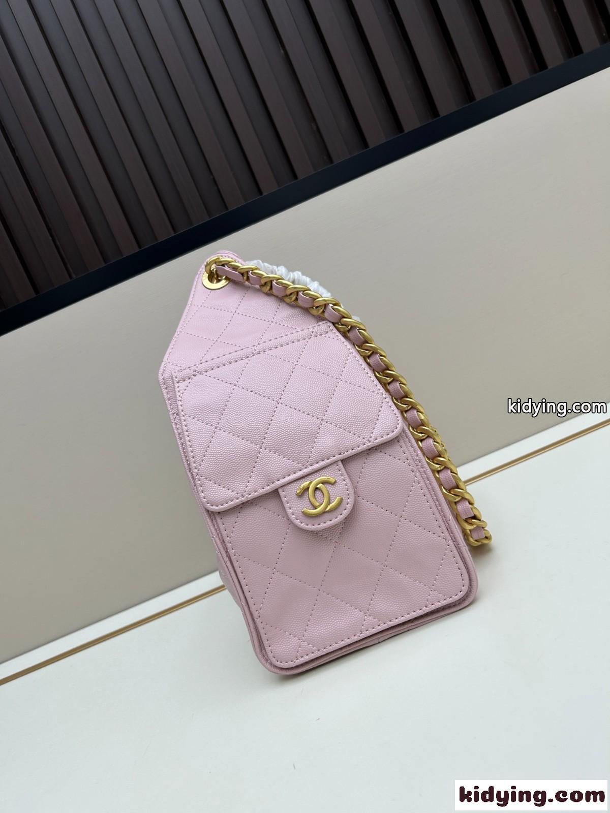 CHANEL25 ホーボーバッグ スモール シャネル バッグ コピー ピンク-0