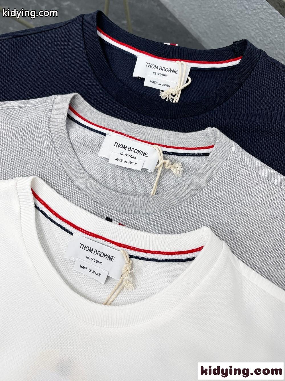 トムブラウン tシャツ コピー 半袖 高級感 コットン 男女兼用 人気 クルーネック 定番 トップス-2
