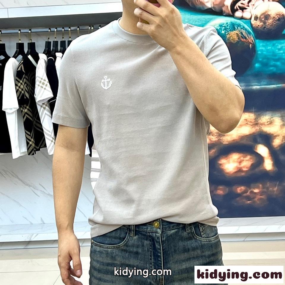着心地いい 半袖Tシャツ トムブラウン Tシャツ スーパーコピー カーキ-1