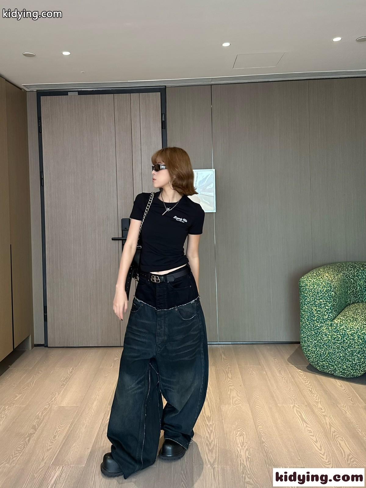 おしゃれ 切り替え デニムパンツ バレンシアガ ジーンズ コピー ユニセックス-5