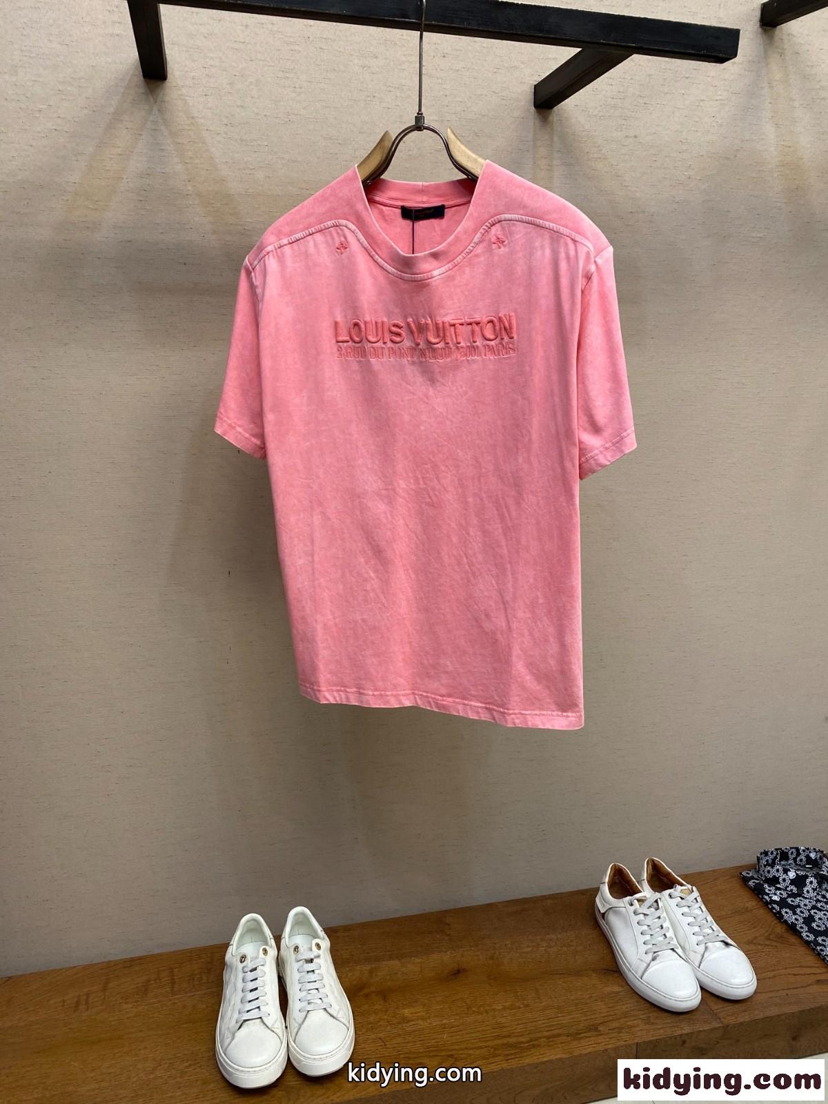 お洒落 ウォッシュドリブTシャツ ルイ・ヴィトン スーパーコピー クルーネック-0