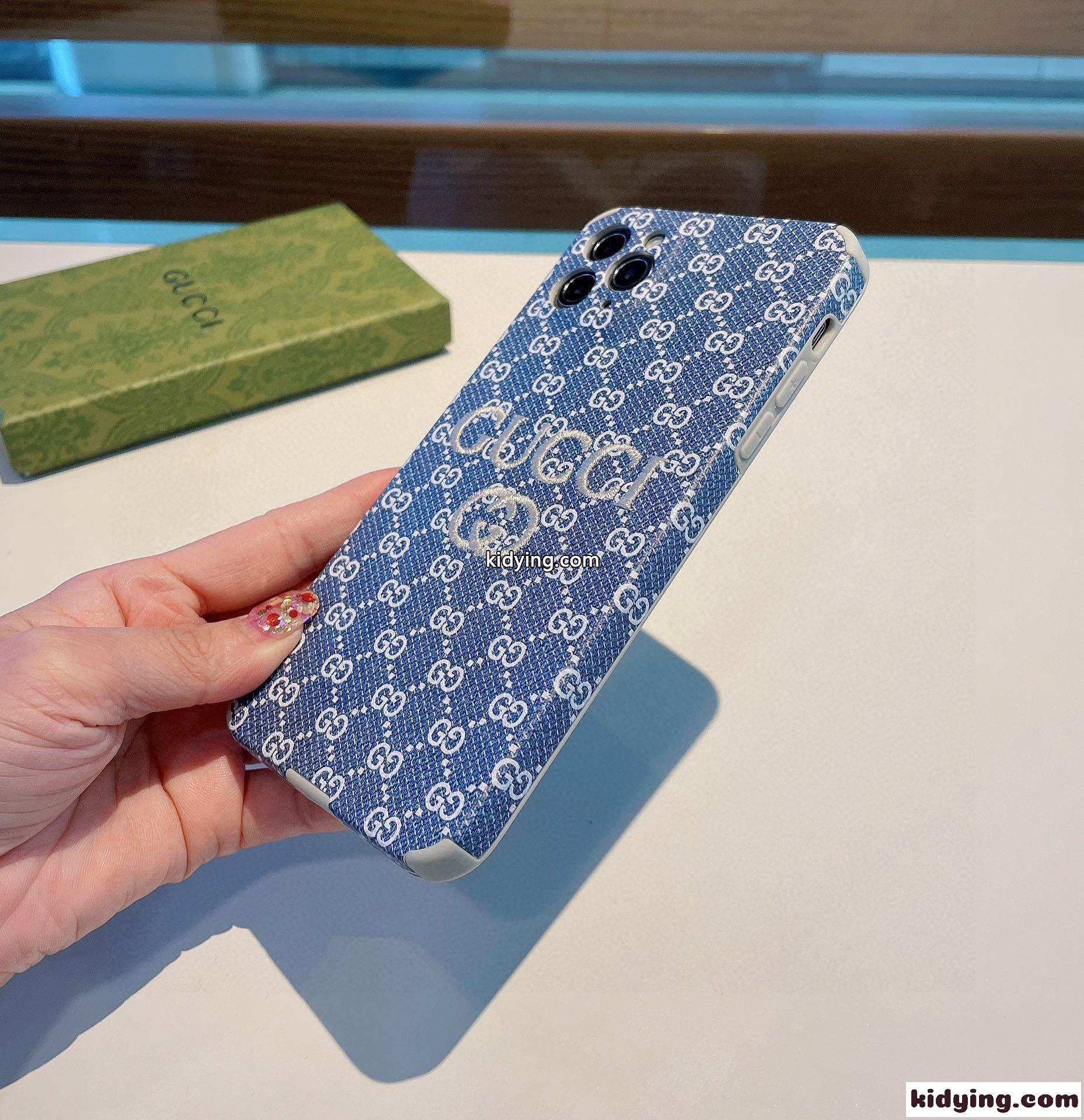 おしゃれ ロゴ 刺繍入り グッチ アイフォンケース コピー iPhone13 人気 アイフォンカバー 全面保護 耐衝撃-4