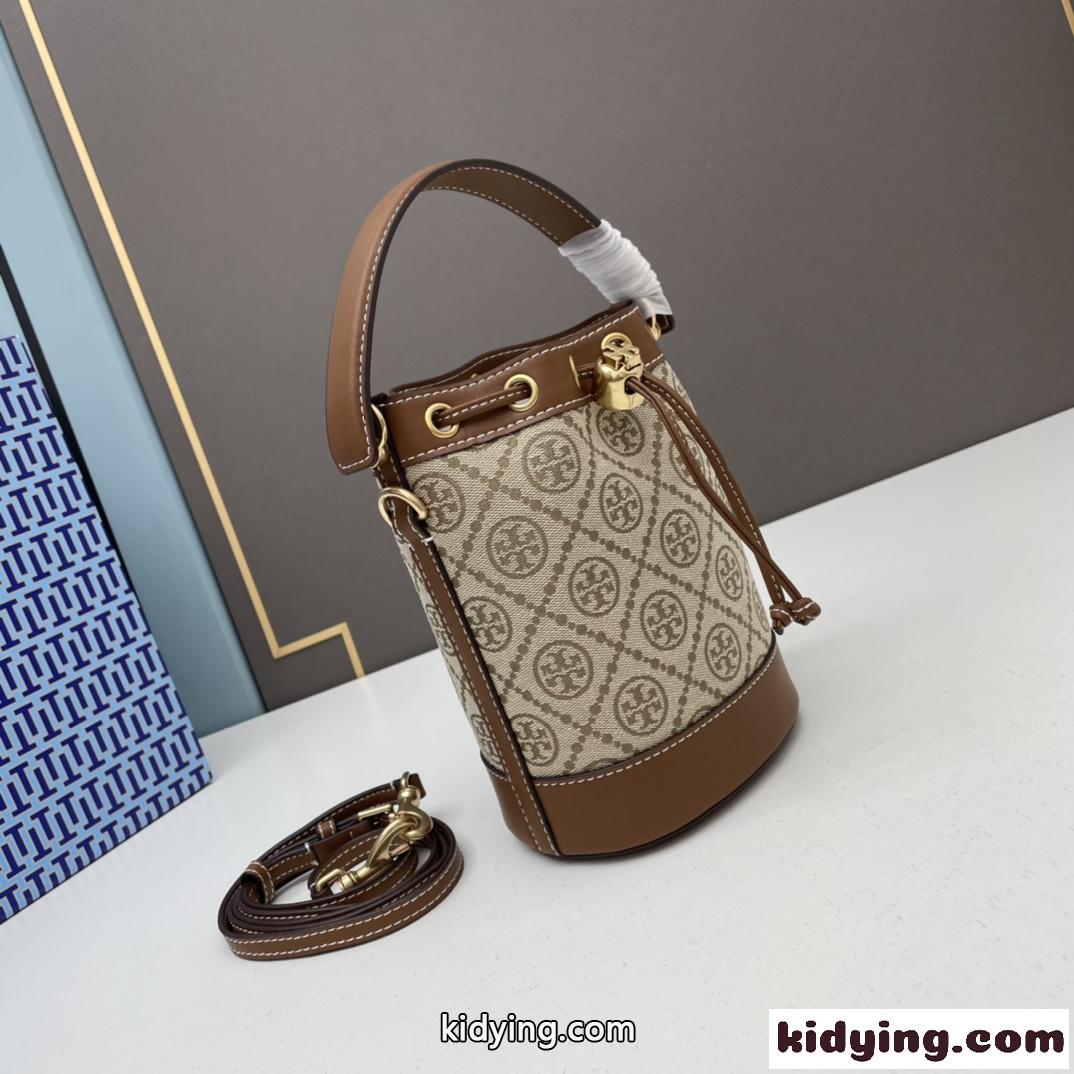 人気 おしゃれ Tory Burch T モノグラム ジャカード ミニ バケットバッグ コピー-1