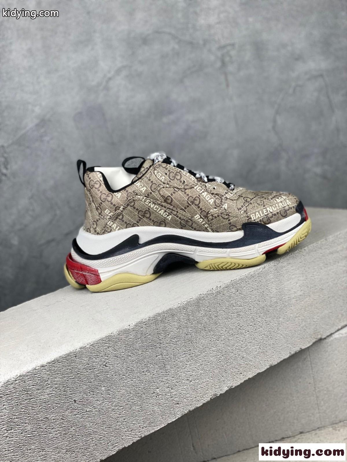 Balenciaga x GUCCI スポーツジューズ レディース メンズ おしゃれ バレンシアガ スニーカー コピー 厚底 人気 レースアップ-1