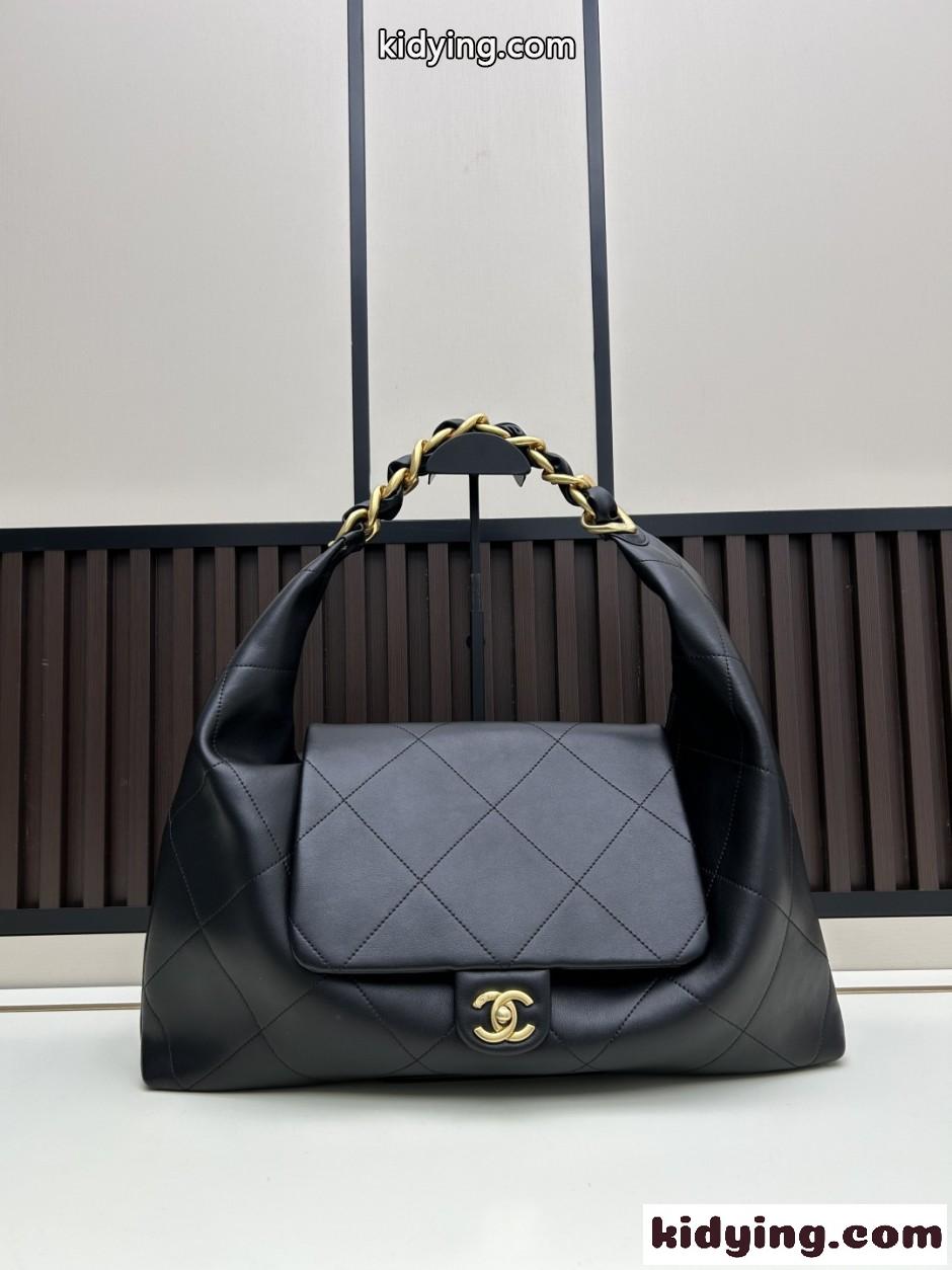 CHANEL◆25K マキシホーボーバッグ シャネル バッグ コピー ブラック-2