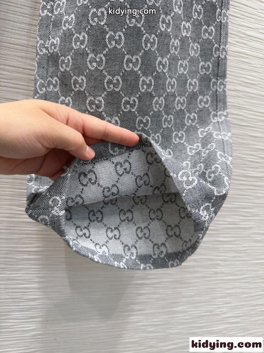 GGジャカード ロングパンツ グッチ パンツ 偽物 ズボン グレー-3