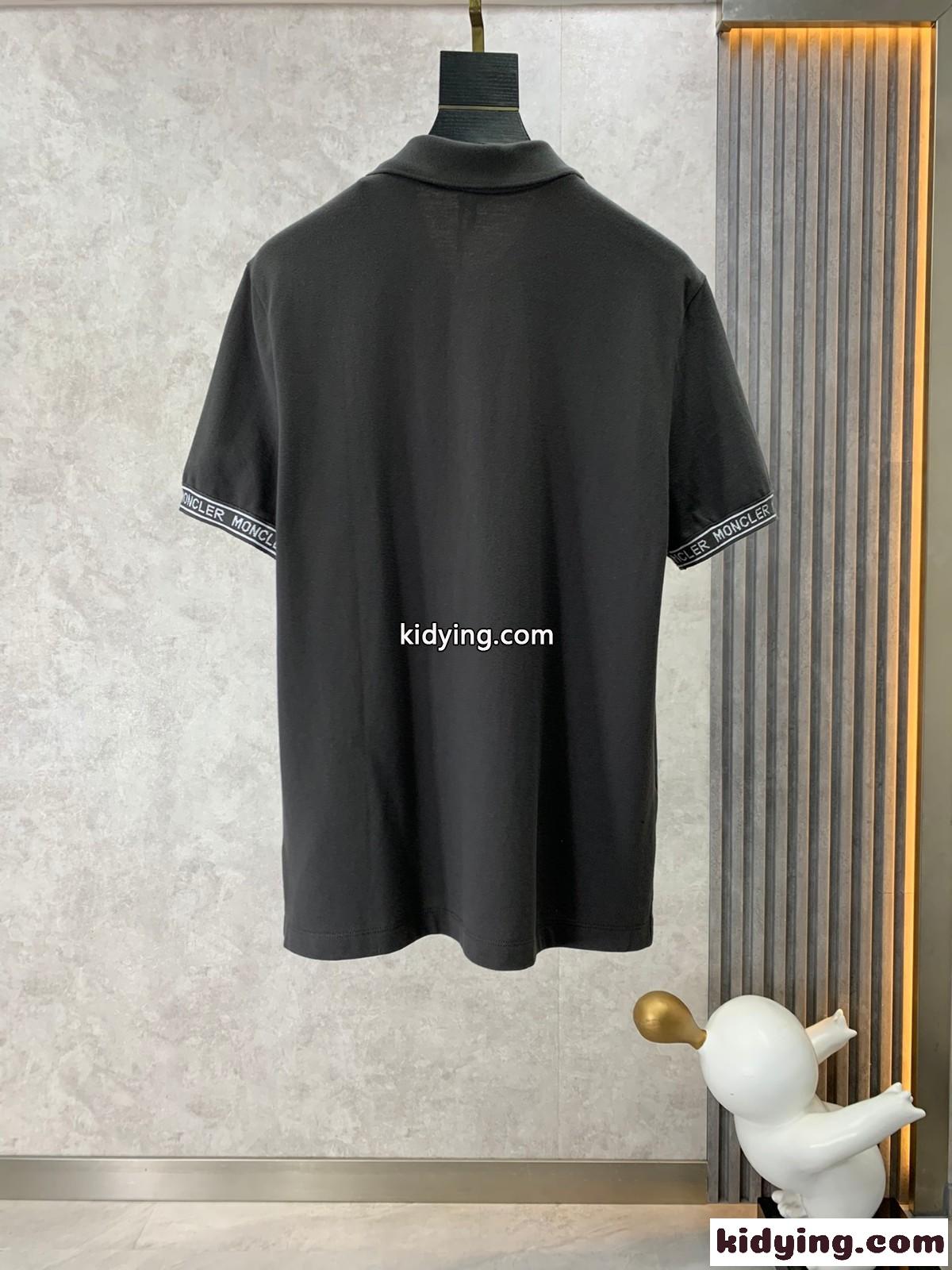 カジュアル ビジネス ロゴ入り モンクレール Tシャツ コピー コットン 半袖 ポロシャツ-1