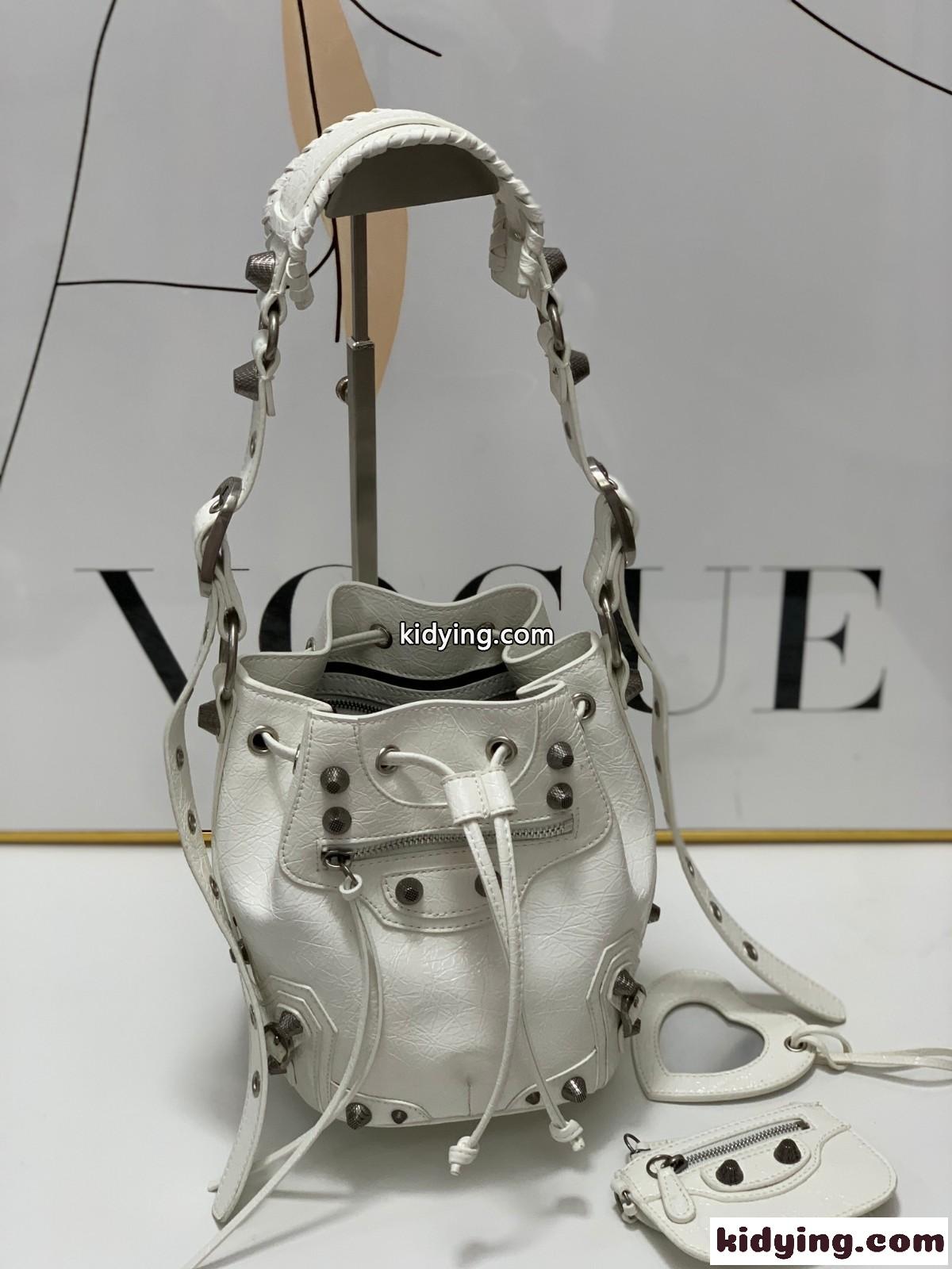 人気 ハート LE CAGOLE XS バケットバッグ バレンシアガ バック コピー ショルダーバッグ ホワイト-0