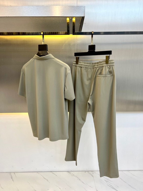 上品 カジュアル 上下セット エルメネジルド・ゼニア セットアップ コピー グリーン-1
