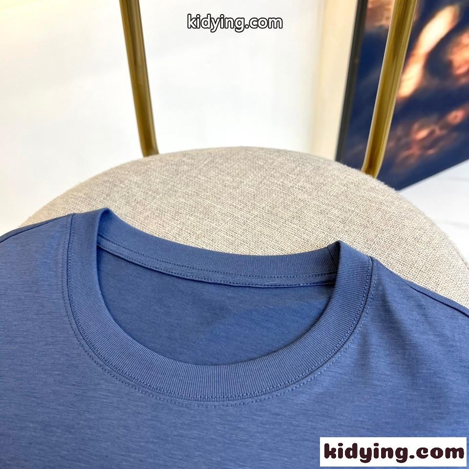 ベーシック クルーネック 半袖Tシャツ エルメネジルド・ゼニア Tシャツ コピー-1