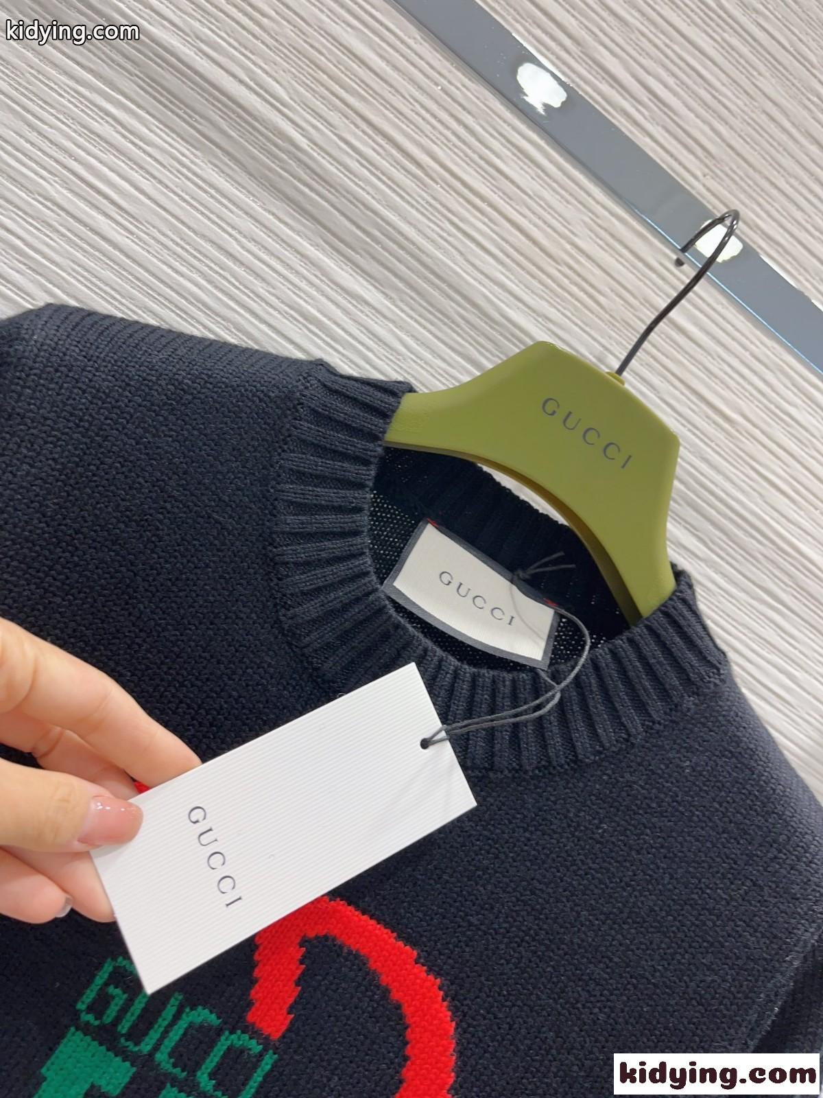 定番 ロゴ クルーネック 合わせやすい グッチ セーター コピー ブラック-1
