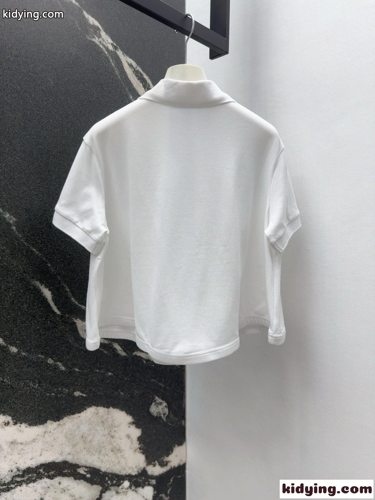 カジュアル トラペーズ ポロ ロエベ Tシャツ コピー レディース ホワイト-4