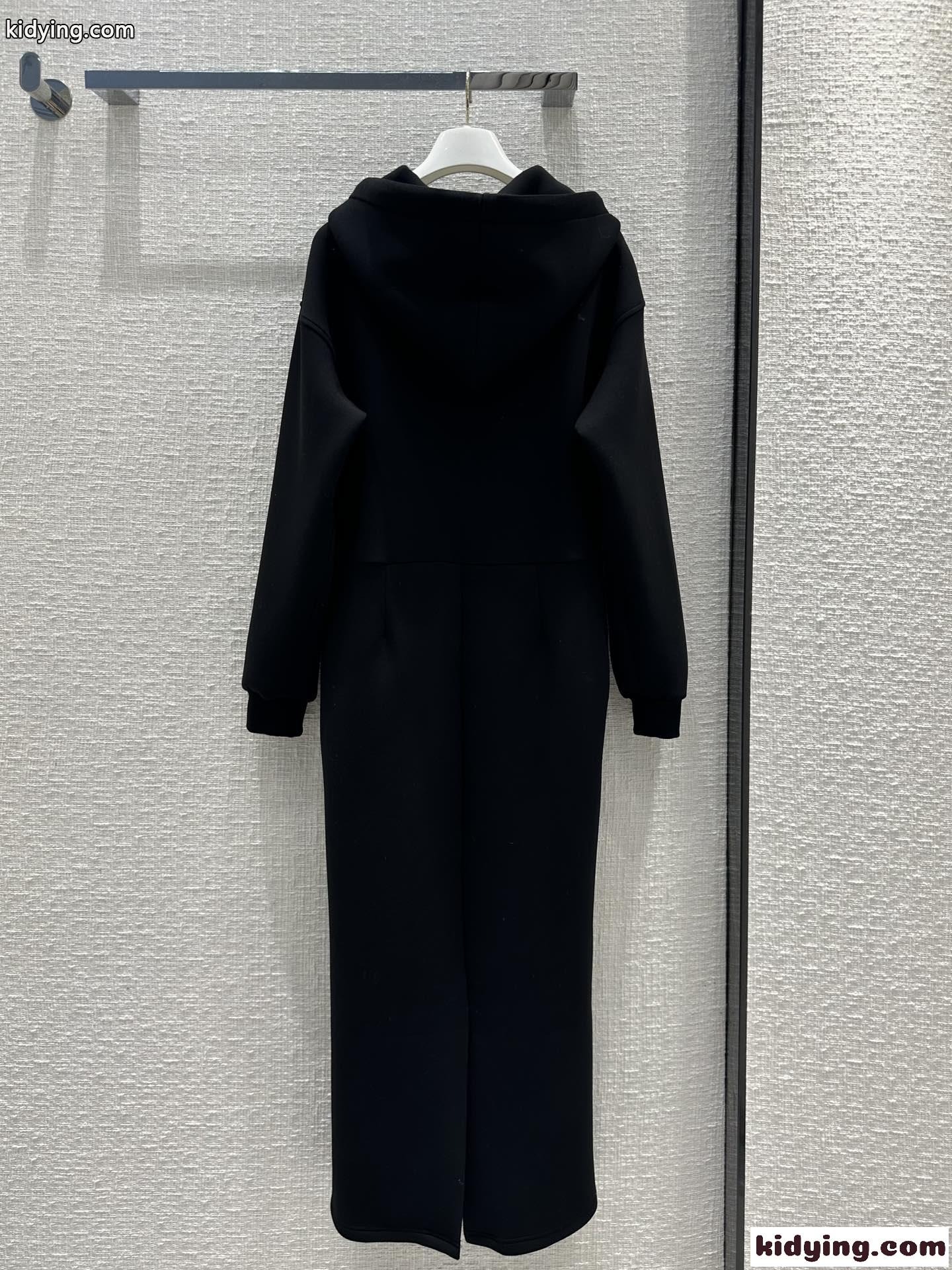 カジュアル フード付き ロングワンピース プラダ ワンピース コピー-4