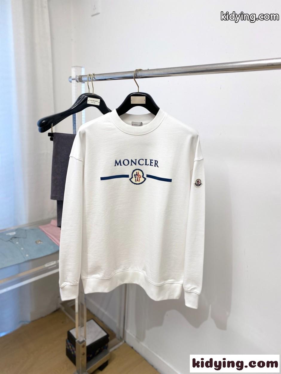 定番 コットン スウェットシャツ モンクレール Tシャツ 偽物 ホワイト-0
