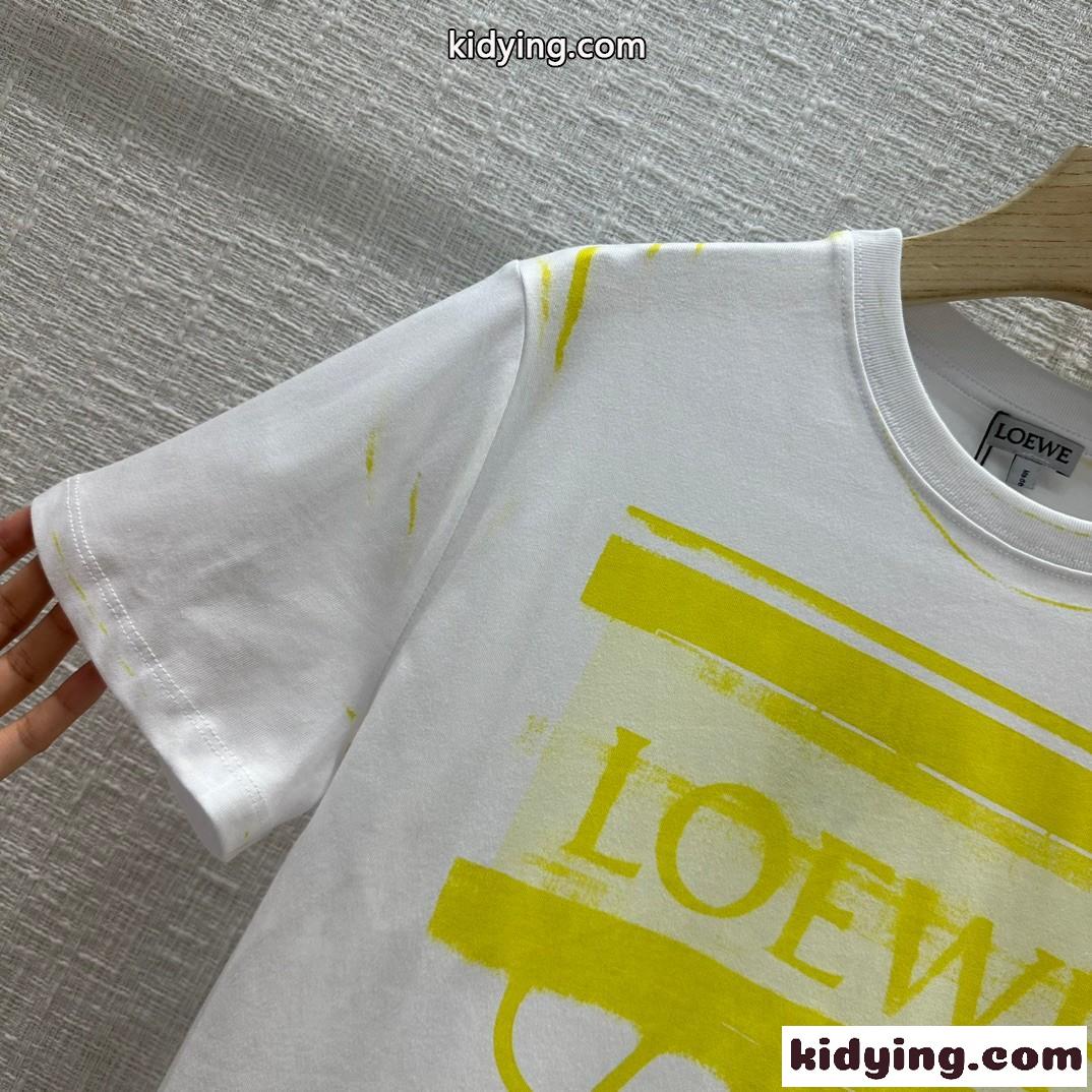 人気新作～アナグラム プリント ロエベ Tシャツ コピー クルーネック 半袖 トップス-1