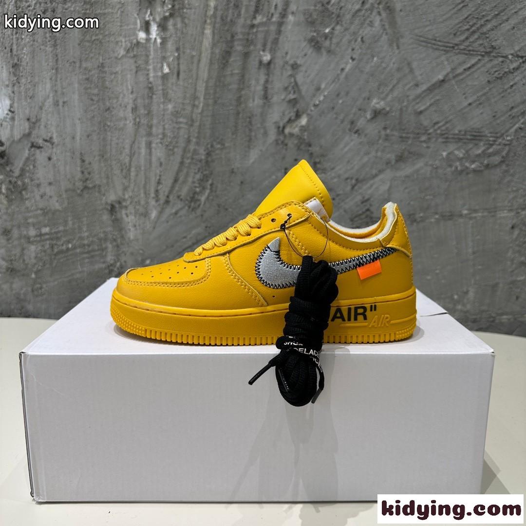 大人気 OFF-WHITE X Air Force 1 オフホワイト スニーカー コピー イエロー-0