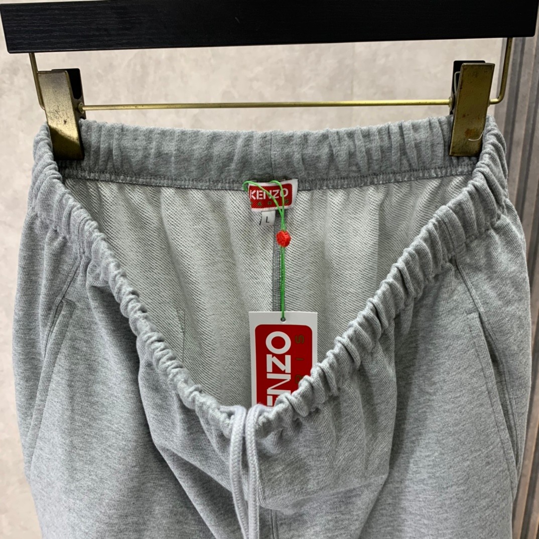ケンゾー パンツ コピー カジュアル ロゴ メンズ ショートパンツ グレー-1