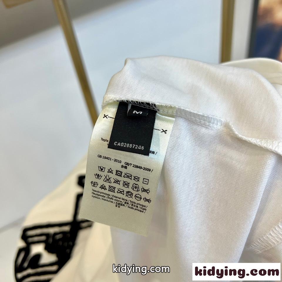 定番 ロゴ シルケットコットン フェンディ 半袖Tシャツ コピー ホワイト-3