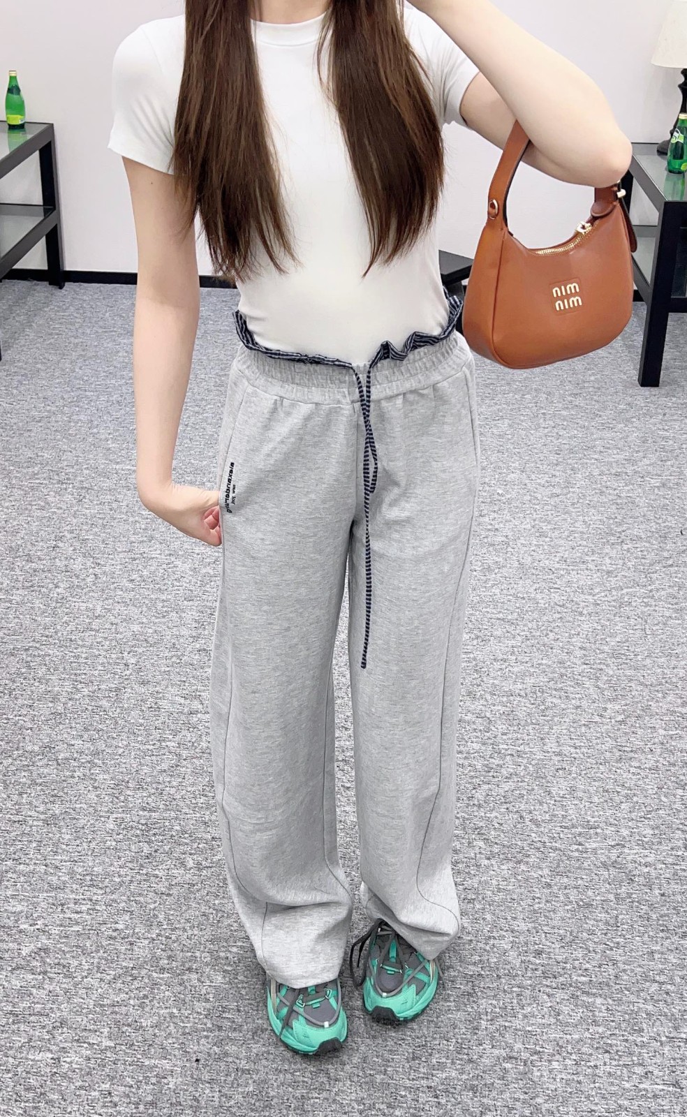 カジュアル リラックス スウェットパンツ アレキサンダーワング パンツ コピー グレー-5