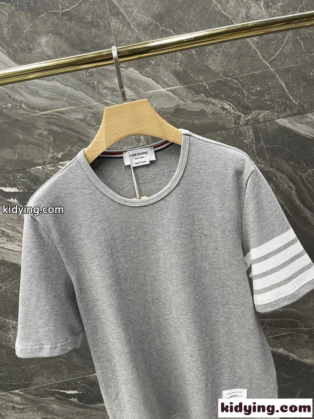 男女兼用 人気 クルーネック 定番 トムブラウン tシャツ コピー 半袖 高級感 コットン トップス-2