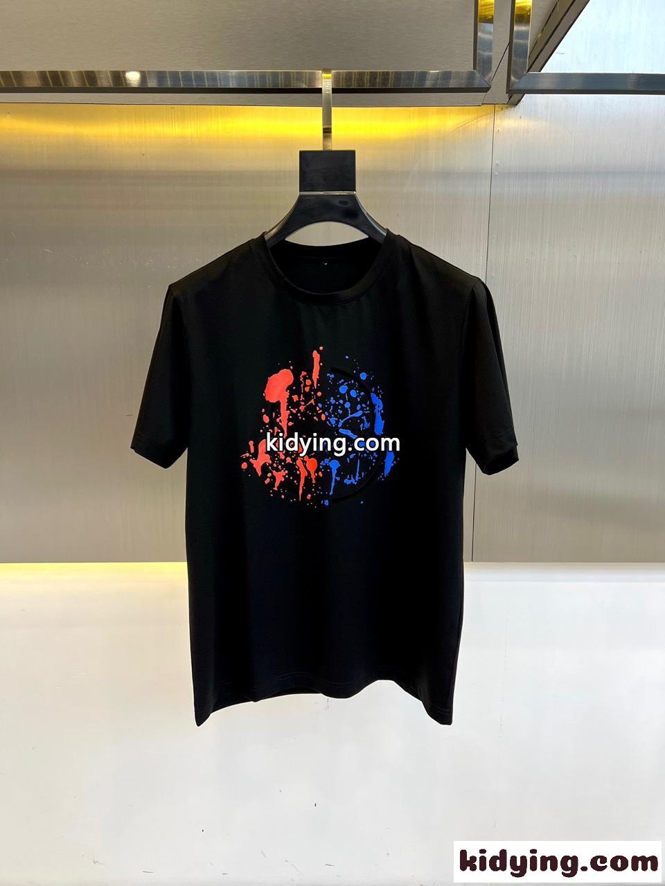 コットン 半袖Tシャツ 目を引く ロゴプリント モンクレール Tシャツ 偽物 ブラック-2
