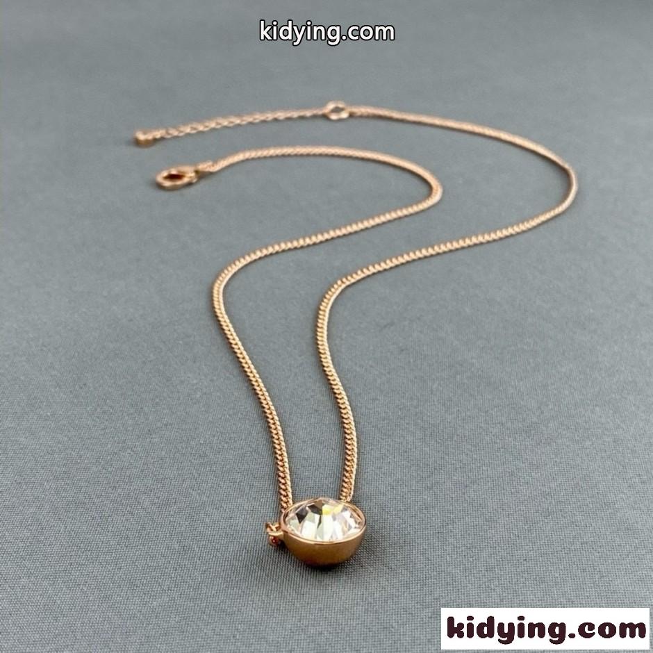 シンプル 洗練された 一粒クリスタル ネックレス ジバンシィ アクセサリー 偽物-1