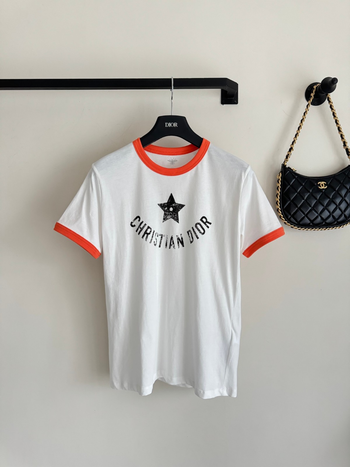 クリスチャン・ディオール 半袖Tシャツ コピー レディース 人気 ロゴ Dioriviera Tシャツ-0