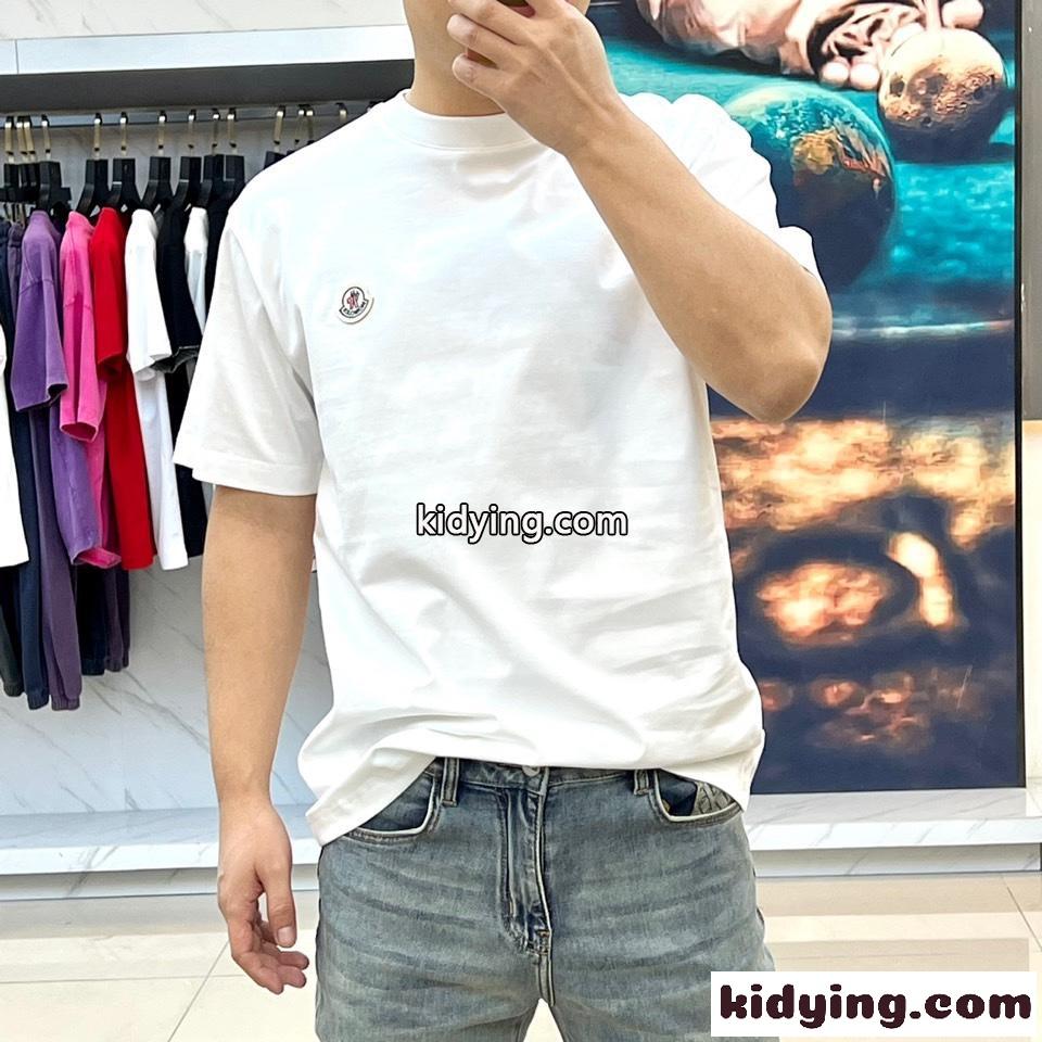 モンクレール Tシャツ コピー カジュアル 定番 クルーネック 半袖Tシャツ ホワイト-1