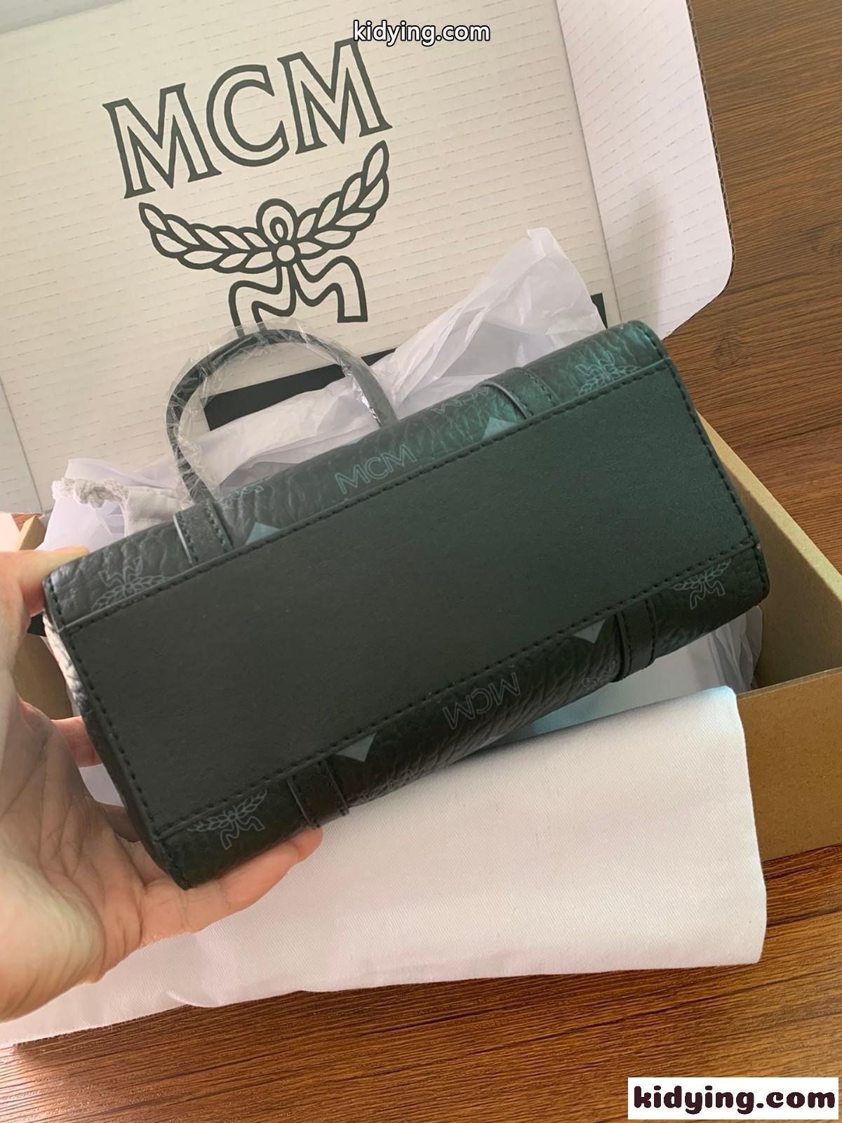 エムシーエム バック コピー レディース MCM Aren ビセトス レザー ミックス ショッパーバッグ-4