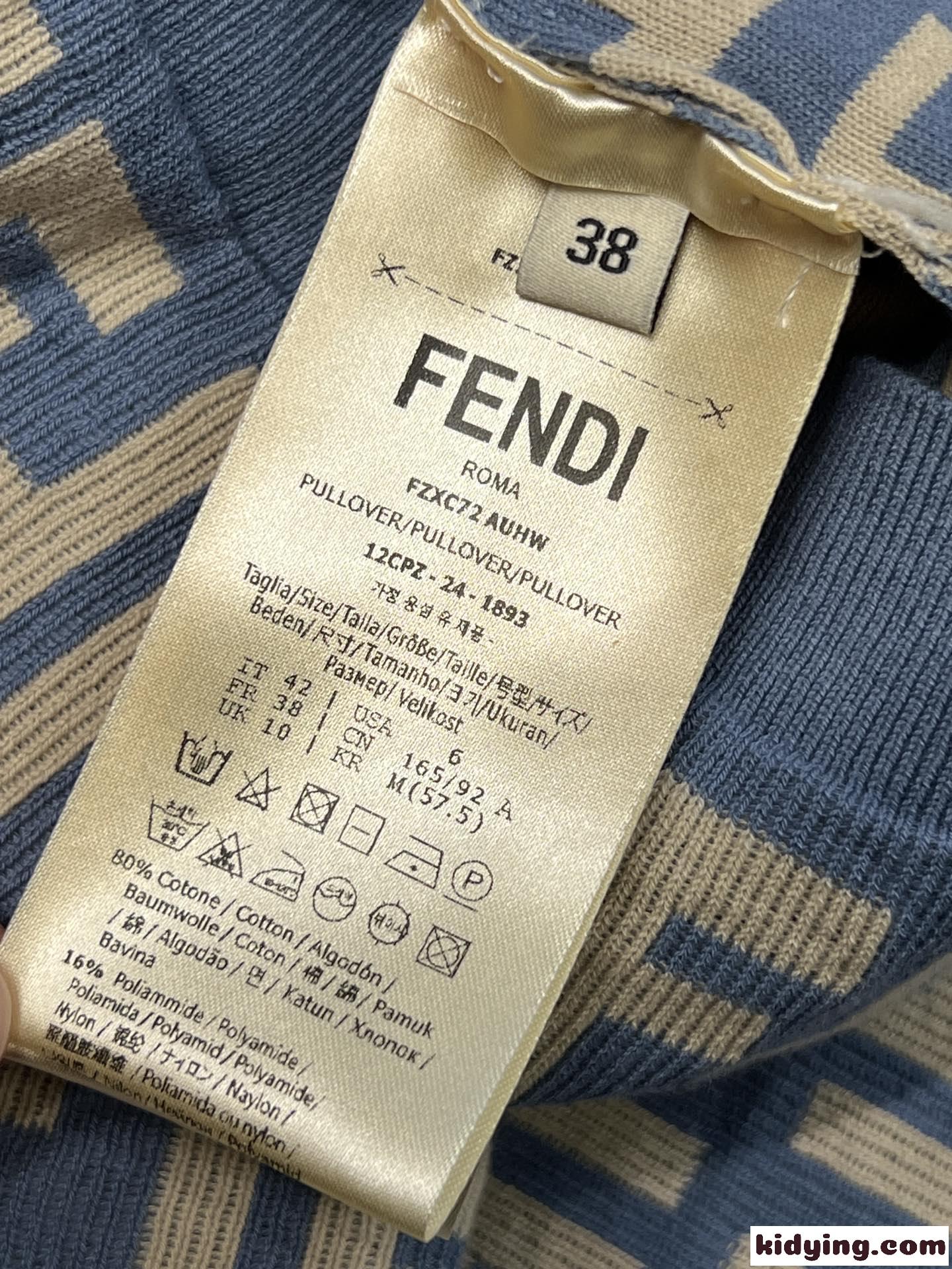エレガント FFコットン ドレス フェンディ ワンピース コピー ブルー-5