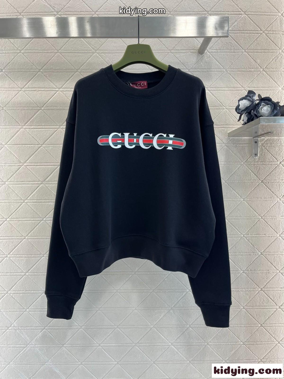 GUCCI プリント コットン スウェットシャツ グッチ Tシャツ コピー ブラック-2
