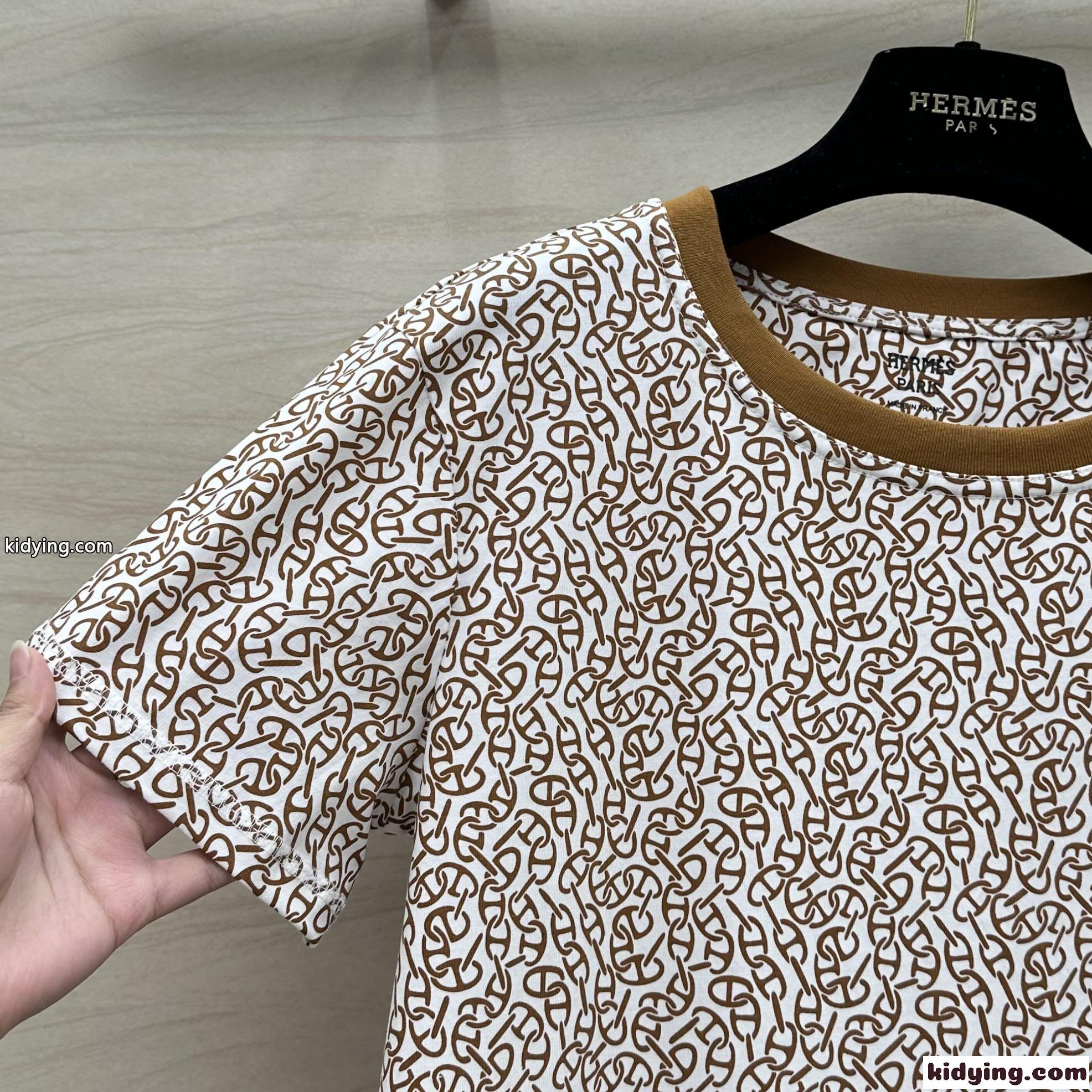 目を惹くデザイン♥マイクロTシャツ エルメス 半袖Tシャツ コピー ホワイト-2