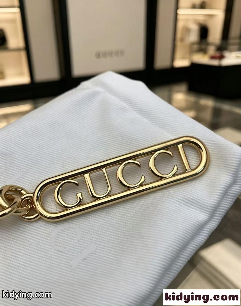 GUCCI スクリプト キーチェーン グッチ キーホルダー 偽物 キーリング-1