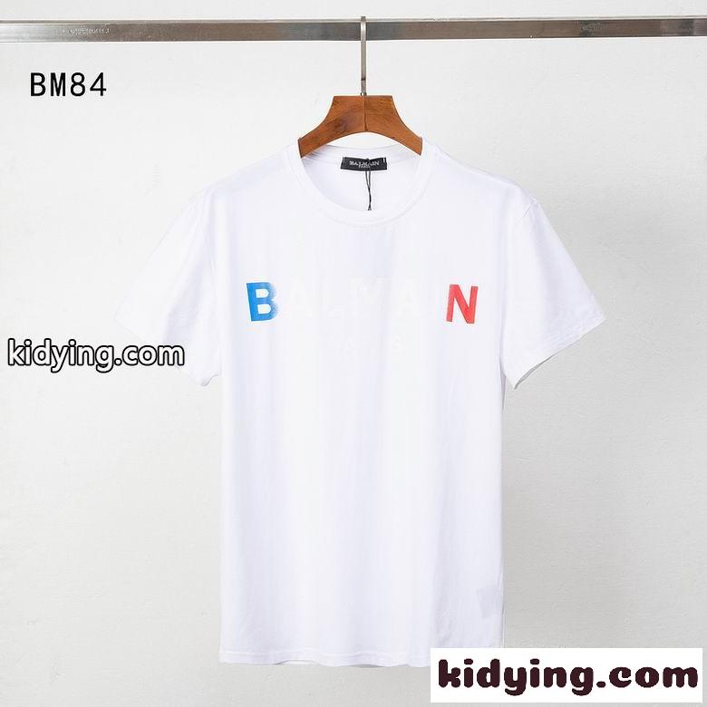 ベーシック ロゴプリント クルーネック バルマン Tシャツ コピー 半袖 定番 合わせやすい-1