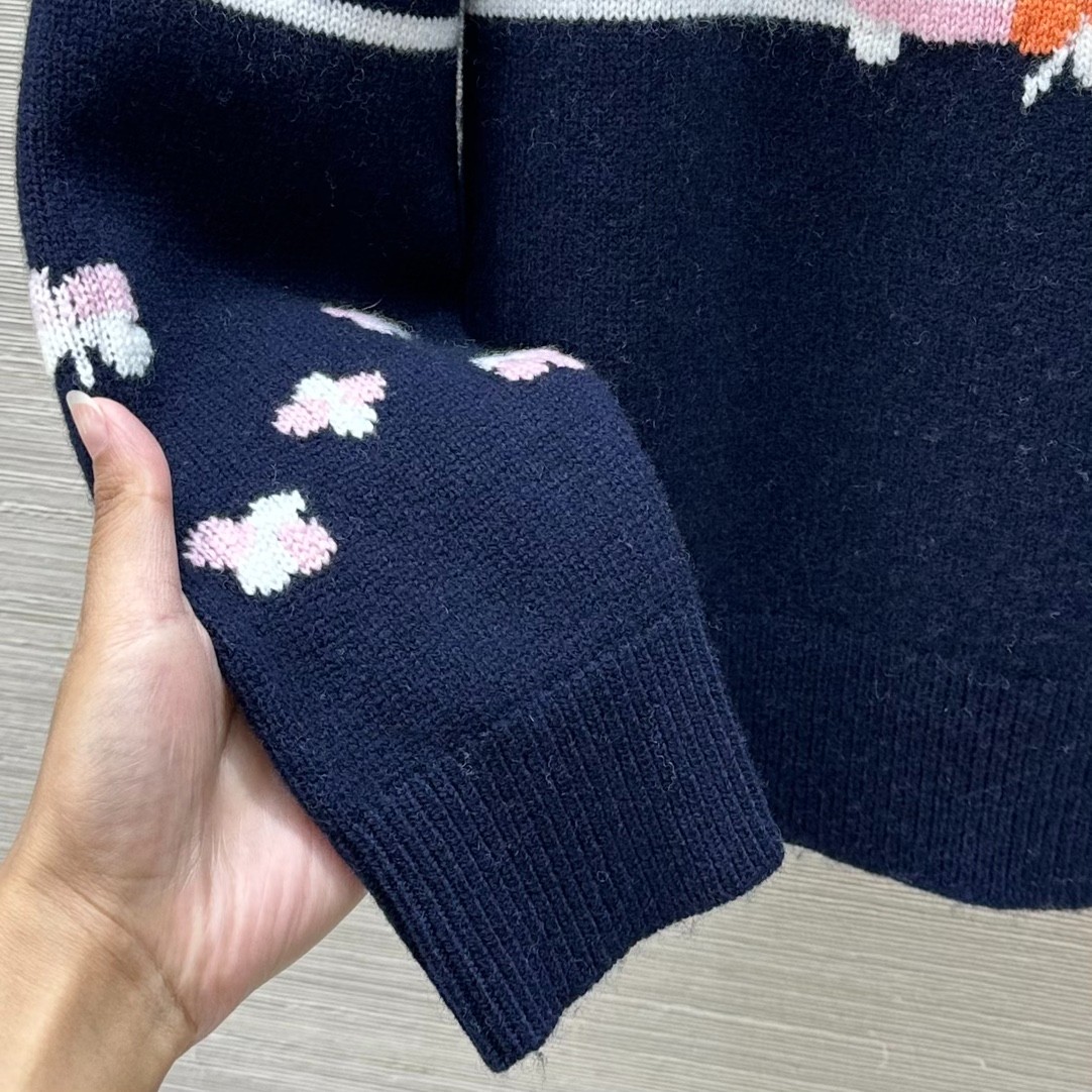 おしゃれ カシミヤ シャネル セーター コピー クルーネック プルオーバー-3