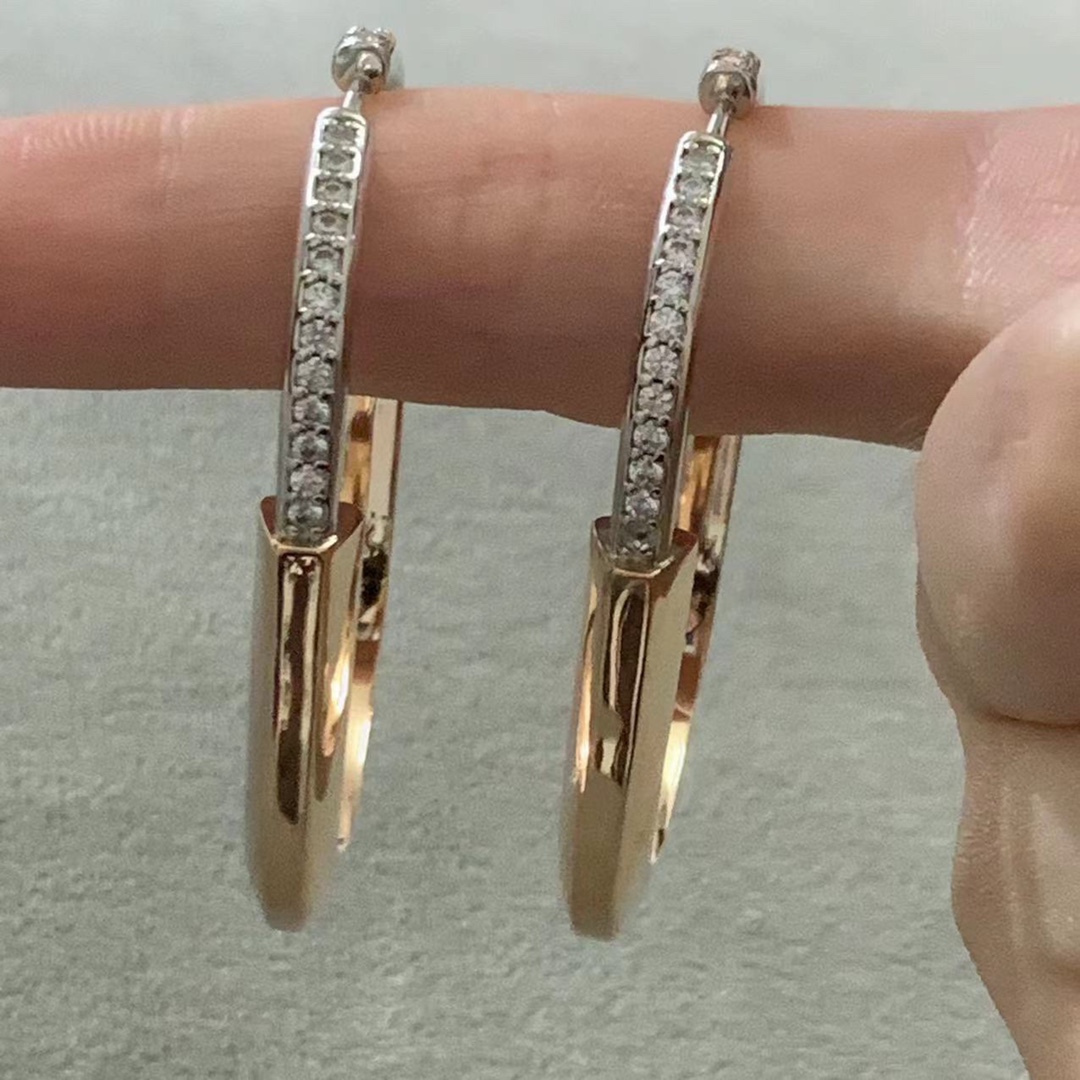 洗練された 人気 ティファニー ロック ピアス コピー 金メッキ アレルギー対応-3