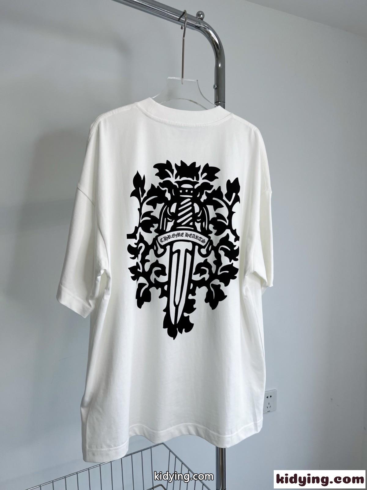 定番 人気 ビッグシルエット 体型カバー 3色あり ロゴ プリント クロムハーツ tシャツ コピー 春夏 トップス-4