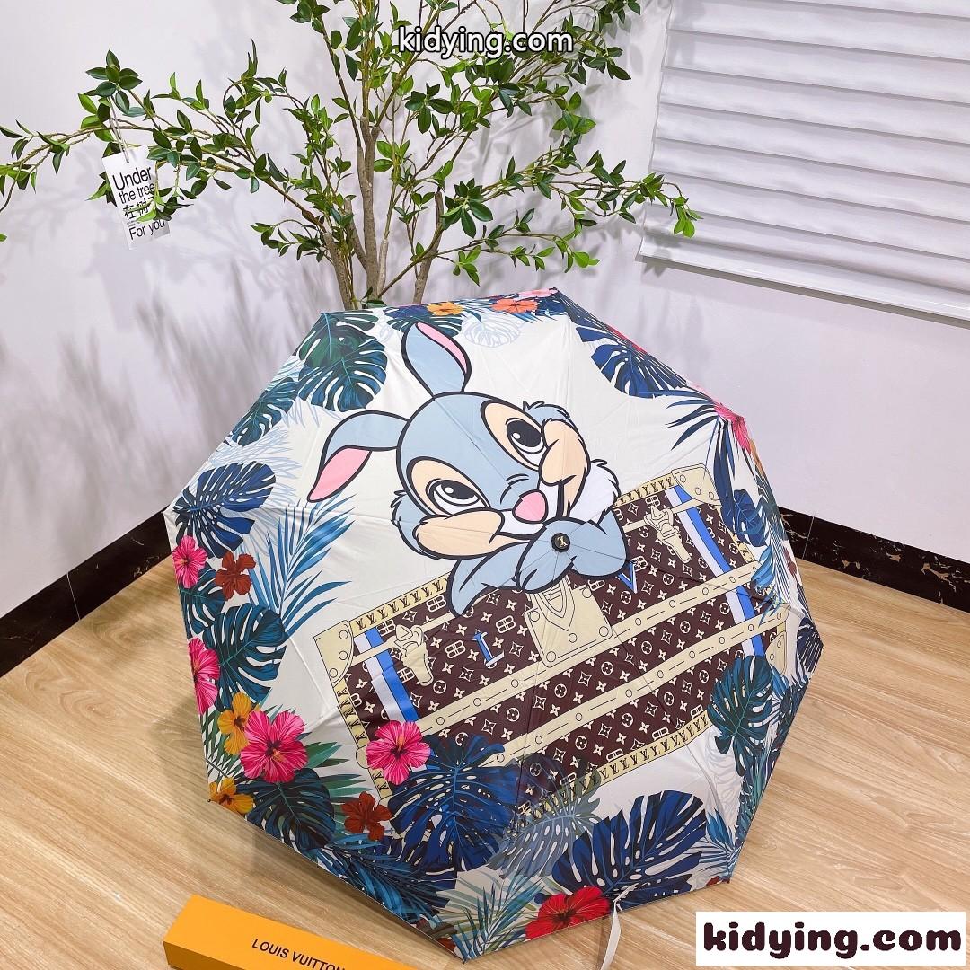 可愛い おしゃれ プリント ルイヴィトン 傘 コピー 晴雨兼用 折りたたみ傘-4