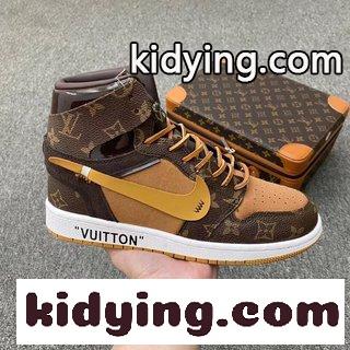 Air Jordan 1×LV限定連名代金 高庆LV連名AJ1ジョーダン1代AJ1ジョー1高庆LV連名トップクオリティ オフホワイト 新作 シューズ コピー-1
