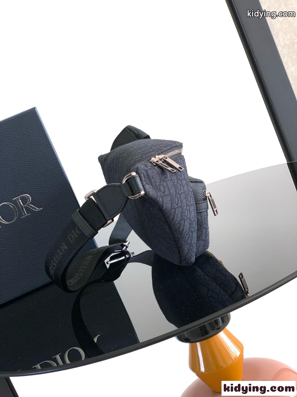 DIOR AND KAWS Rider 2.0 ベルトバッグ スーパーコピー メンズバッグ ブラック-0